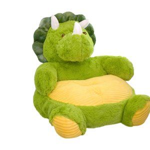 Kelly Baby, 35" Baby Play Tummy Belly Time Plush Pillow Mat | Green Dinosaur